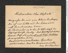 Nachlass Franz Steindachner, Karte von Mojsisovics an Franz Steindachner, Inv.Nr. 346.01, Seite 1